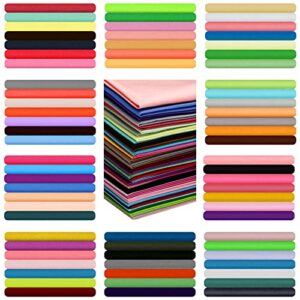 300 pcs 4 x 4 inches multicolor cotton fabric squares solid colors fat quarters precut quilting fabric quilt fabric bundles for beginners diy sewing patchwork scrapbooking craft, 100 colors