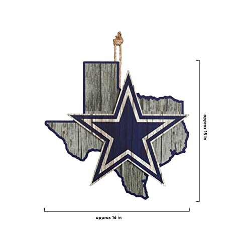 FOCO Dallas Cowboys NFL Wood State Sign