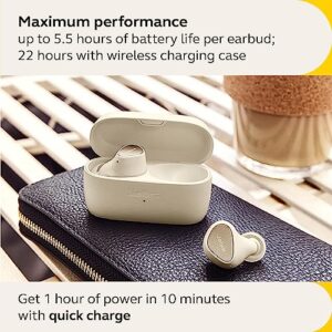 Jabra Elite 4 True Wireless Earbuds - Active Noise Cancelling Headphones - Discreet & Comfortable Bluetooth Earphones, Laptop, iOS and Android Compatible - Light Beige