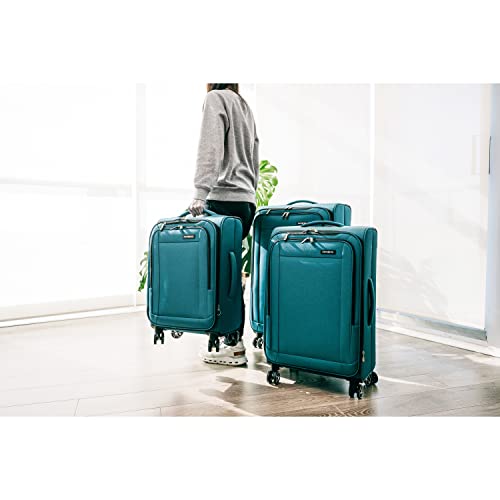 Samsonite Saire LTE Softside Expandable Luggage Wheels, Pine Green, Medium Spinner