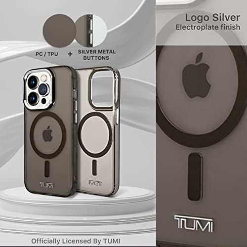 CG MOBILE TUMI Phone Case for iPhone 14 Pro in Clear Black MagSafe Compatible Case, Real Protective & Transparent Anti-Scratch Cover with Easy Snap-on, Shock Absorption & Signature Logo