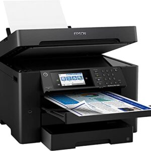 Epson Workforce Pro WF-7840 Wide-Format All-in-One Wireless Color Inkjet Printer, Black - Print Scan Copy Fax - 4.3" LCD, 25 ppm, 4800x2400 dpi, 13"x19", 50-Sheet ADF, Auto 2-Sided Printing, Ethernet