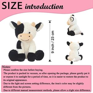 zhidiloveyou 9" Cow Stuffed Animals Plush Soft Stuffed Cow Toy for Kids Girls Boys