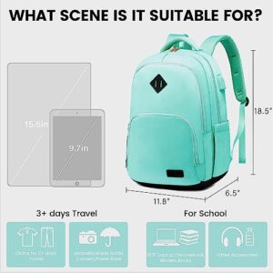 LOVEVOOK Laptop Backpack for Women, Large Capacity College Backpacks Water Resistant Travel Work Bag with USB Port, Fit 15.6 Inch Laptop