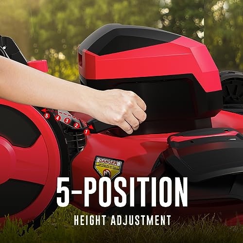 PowerSmart 80V MAX 21-Inch Brushless Self-Propelled Lawn Mower, 3-in-1 Mowing Function with 6.0Ah Battery and Charger (PS76821SRB)