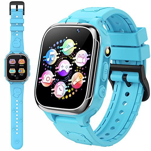 Smart Watch for Kids Age 3-12, 24 Puzzle Games Dual Camera HD Touch Screen Kids Watch, Smartwatch with Video&Music Player Pedometer Alarm Clock 12/24 hr Children Educational Toys for Boys Girls