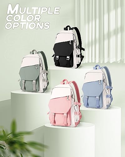 UPPACK Backpack small backpack for women aesthetic college backpack travel backpack Hiking Preppy Backpack for Men Lightweight Casual Daypack（Grey Green）