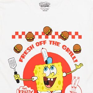 SpongeBob SquarePants Mens Pyjamas Krusty Krab Burger T-Shirt Shorts Pjs TV Show White