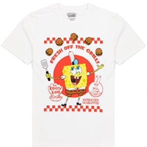 SpongeBob SquarePants Mens Pyjamas Krusty Krab Burger T-Shirt Shorts Pjs TV Show White