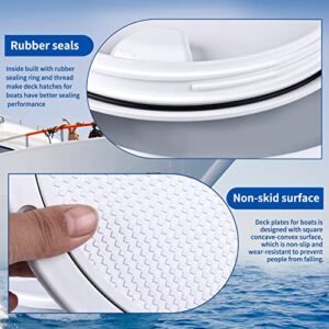 smartmarine Boat Hatch Black 4" 6" 8" Round Non Slip Inspection Hatch w/Detachable Cover for Marine Boat Yacht (4 inch)