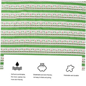 CORHAD Sheet Sewing Patchwork Stocking Christmas Printed Elk Green Quarters Linen Supplies with Art Scrap Bundles Wreath Reindeer DIY Pattern Fabric Bag Apron Bundle Quilting Doll Precut