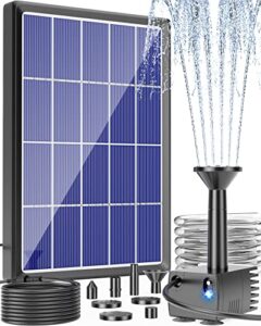 nfesolar 3.5w solar water pump outdoor, solar power bird bath fountain with10ft cables, 4ft tubing, dry run protection, filtration syste, for small pond, garden, water feature, pool, yard