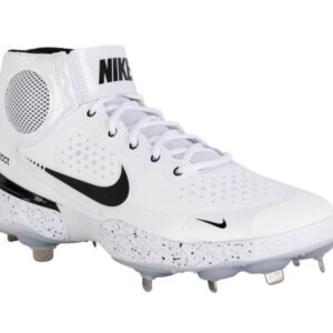 Nike Alpha Huarache Elite 3 Mid CV3550-105 White-Black Men's Metal Baseball Cleats 7 US