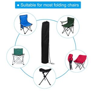 PATIKIL 44 Inch Camp Chair Replacement Bag, 2 Pack Nylon Foldable Carry Bag Storage Bag with Shoulder Strap for Outdoor Camping, Black