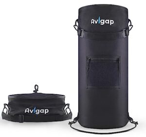 avigap boat trash can, 100% odor & leak resistant, portable, reusable, 10-13 gal garbage bag snaps inside, easy to install & clean, fishing, sandbar, kayak, pontoon boat accessories