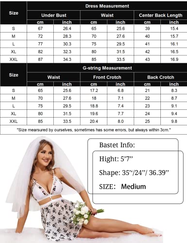 Avidlove Women Sleepwear Lace Nightgown Mini Slip Chemise Short Nightwear Black Flower XXL