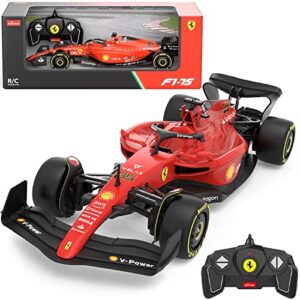 zmz f1 remote control car 1:18 scale large size f1 rc car officially licensed rc series ferrari f1 75, suitable rc cars for adults & kids, boys girls age 8-12 years birthday ideas gift