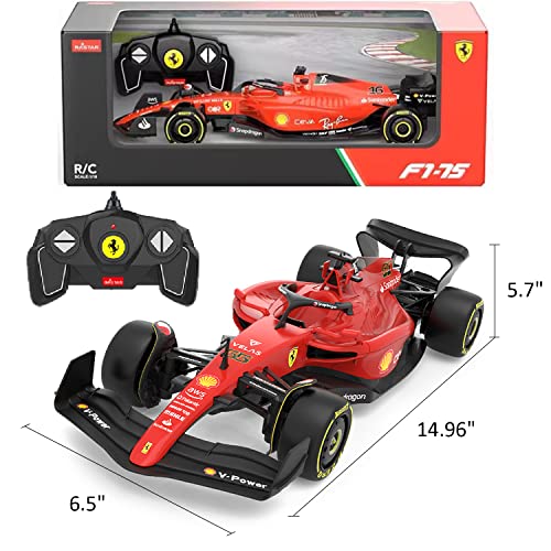 ZMZ F1 Remote Control Car 1:18 Scale Large Size F1 RC Car Officially Licensed RC Series Ferrari F1 75, Suitable RC Cars for Adults & Kids, Boys Girls Age 8-12 Years Birthday Ideas Gift