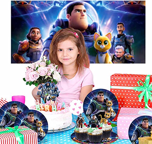 Buzz Year Buzz Lightyear Party Supplies Plates Party Favors Decorations Backdrop Banner Birthday Cake Topper Decor