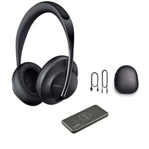 bose headphones 700 noise cancelling bluetooth headphones, black with powervault iii 10000mah wireless charger