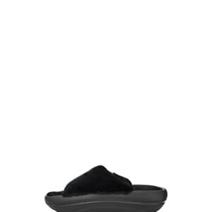 UGG Women's FOAMO UGGPLUSH Slide Sandal, Black, 6