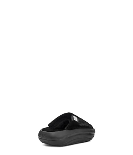 UGG Women's FOAMO UGGPLUSH Slide Sandal, Black, 6