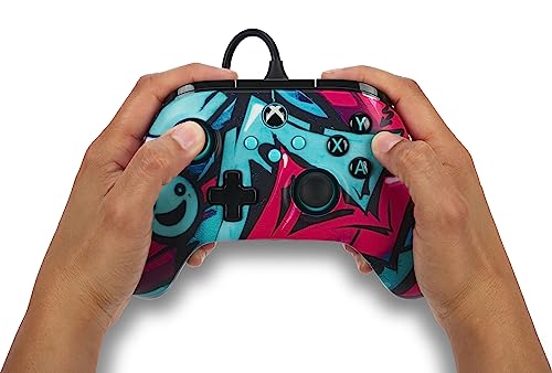 PowerA Advantage Wired Controller for Xbox Series X|S - Wild Style, Xbox Controller with Detachable 10ft USB-C Cable, Mappable Buttons, Trigger Locks and Rumble Motors, Officially Licensed for Xbox