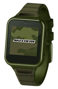 accutime skechers kids olive - educational learning touchscreen smart watch toy for girls, boys, toddlers - selfie cam, learning games, alarm, calculator, pedometer & more (model: ske4092)