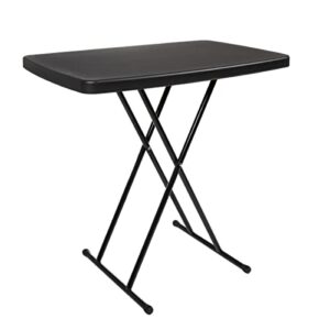everyday home, black adjustable folding table