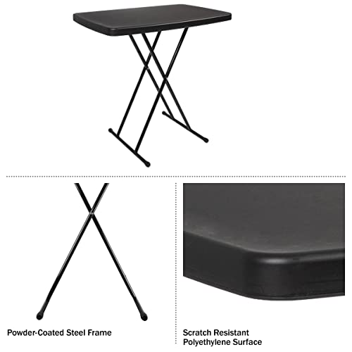 Everyday Home, Black Adjustable Folding Table