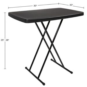 Everyday Home, Black Adjustable Folding Table