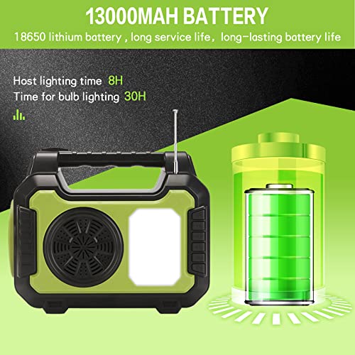 Solar Generators for Home Use,Portable Power Station with Solar Panel for Emergency Power Supply,Solar Powered Generator for camping,4 Sets LED Light (Green&Black)