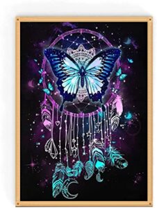 cupmod fantasy dream catcher cross stitch kits,butterfly stamped cross stitch kits for adults,counted embroidery needlepoint kits patterns crafts decor