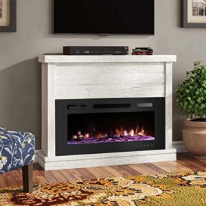 50 inch Electric Fireplace Wall Mounted, Led Fireplace, Wall Fireplace Electric with Remote Control, Electric Fireplace Inserts, Adjustable Flame Colors and Speed