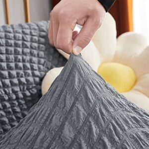 Bean Bag Chair Cover (No Filler, Cover Only) for Adults and Kids, Giant Soft PV Velvet Lazy Floor Sofa Bed Slipcover, Beanbag Protector Cover for Organizing Plush Toys or Textile (Light Grey)