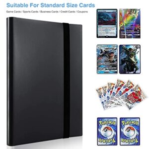 LIUDU Card Binder 9-Pocket,360 Pockets Game Cards with 20 Sleeves,Trading Card Collection Zipper Binder Holder for Kids Gifts (Black 360Pockets)