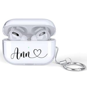 liana cases custom name case for airpods - all sizes available - airpods pro 2nd, 1st, 3rd generation - clear personalized cover handwritten style with keychain ring carabiner