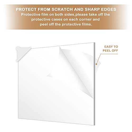 Clear Acrylic Plexiglass Sheet-1/4 Thick Cast - 12" x 16" (2 Pack)6mm Clear Acrylic Sheets for DIY, Signs and Crafts