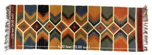 iinfinize 2x6 handwoven wool jute large area rug floor dhurries knotted vintage carpet meditation mat yoga runner