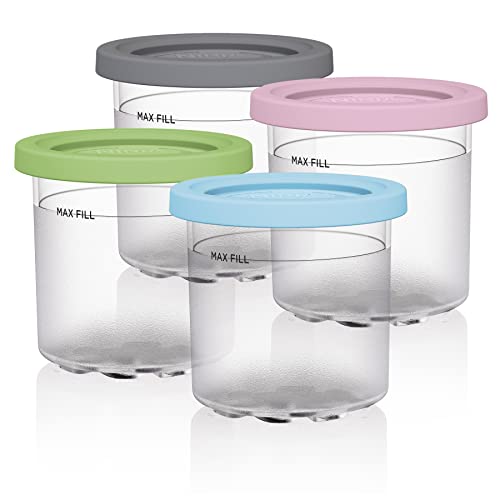 Ninja XSKPLD4BCD Pints 4 Pack & NC300s Series Creami Ice Cream Makers & XSKPLID2CD Pints 2 Pack, Compatible with NC299AMZ & NC300s Series Creami Ice Cream Makers, BPA-Free