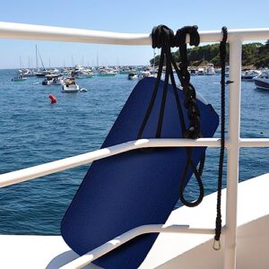 4 Packs Boat Fender Cover 10" x 26" Fleece Marine Bumper Covers for Center Rope Tube Style Fenders (Boat Fender Not Included) (Navy Blue)