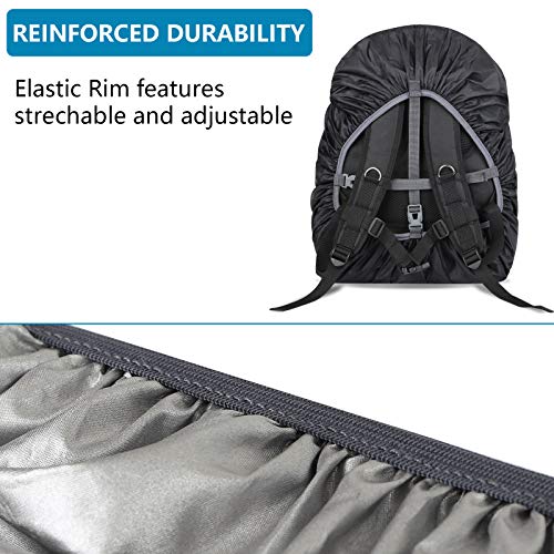 Waterproof Backpack Rain Cover(15-75L),Portable Anti Slip Rain Cover for Backpack,Cross Buckle Straps,Outdoor Anti-tear Backpack Raincover for Camping Hiking Biking Hunting Traveling (S(30-40L))