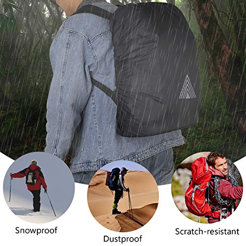 Waterproof Backpack Rain Cover(15-75L),Portable Anti Slip Rain Cover for Backpack,Cross Buckle Straps,Outdoor Anti-tear Backpack Raincover for Camping Hiking Biking Hunting Traveling (S(30-40L))