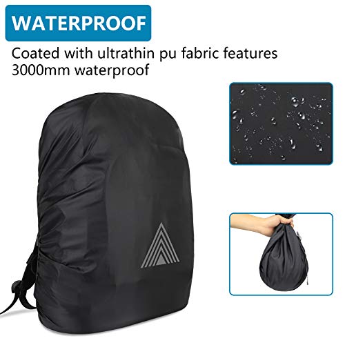 Waterproof Backpack Rain Cover(15-75L),Portable Anti Slip Rain Cover for Backpack,Cross Buckle Straps,Outdoor Anti-tear Backpack Raincover for Camping Hiking Biking Hunting Traveling (S(30-40L))