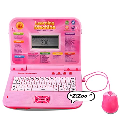 LESHITIAN Kids Laptop, Children’s Educational Learning Computer, 65 Learning Modes, LCD Screen, Keyboard and Mouse Included