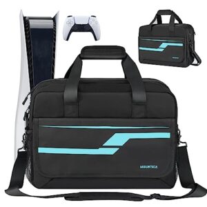 deegotech travel carrying case compatible with ps5, portable protective storage bag for playstation5 console multiple pockets for ps5 disc/controller/game cards & accessories tech gifts for men