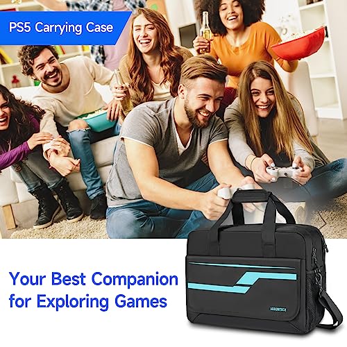 Deegotech Travel Carrying Case Compatible with PS5, Portable Protective Storage Bag for PlayStation5 Console Multiple Pockets for PS5 Disc/Controller/Game Cards & Accessories Tech Gifts for Men