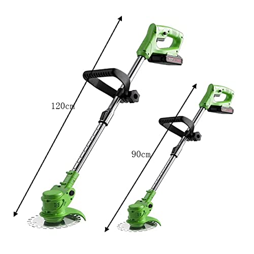 Weed Wacker,24V 2Ah Battery Powered Weed EaterString Trimmer with 2 Batteries and 3 Types Blades,Weed eaterLightweight and Powerful Weed Eater Battery poweredfor Yard and Garden(Green)