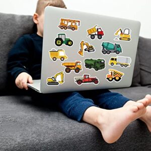 50pcs Transportation Vehicle Truck Stickers Decals for Kids Toddlers Boys Girls, Cartoon Vehicle Vinyl Stickers for Water Bottle Laptop Skateboard Car Helmet Luggage, Perfect Party Favors and Supplies