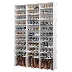 maginels shoe rack organizer 72 pairs shoe cabinet storage for closet living room bedroom hallway, white
